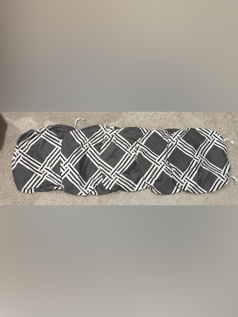 5 New Gray and White Chair Covers